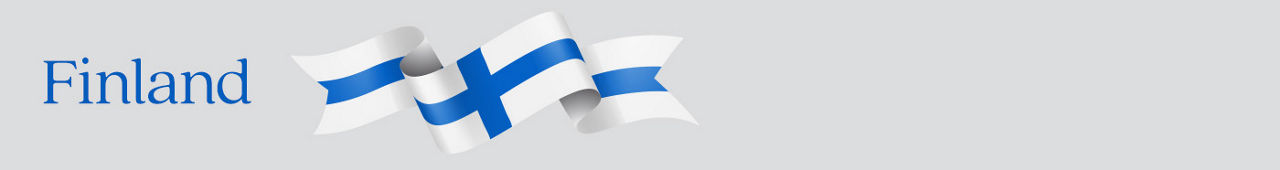 A banner that reads "Finland"