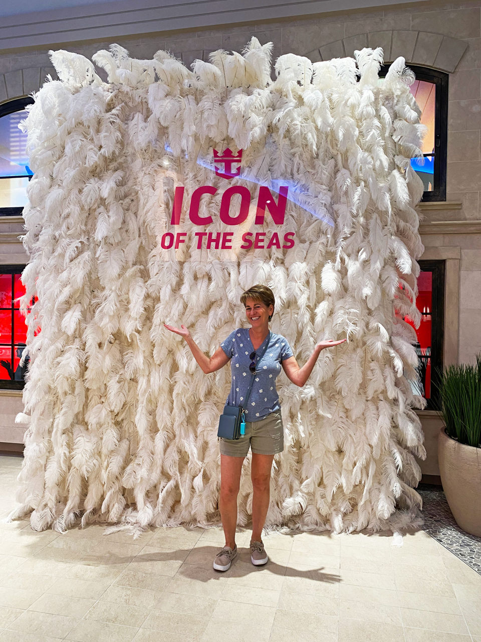 The author exploring the world’s largest cruise ship