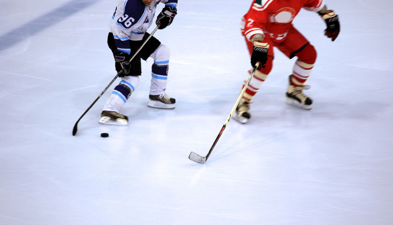 Hockey players on the ice