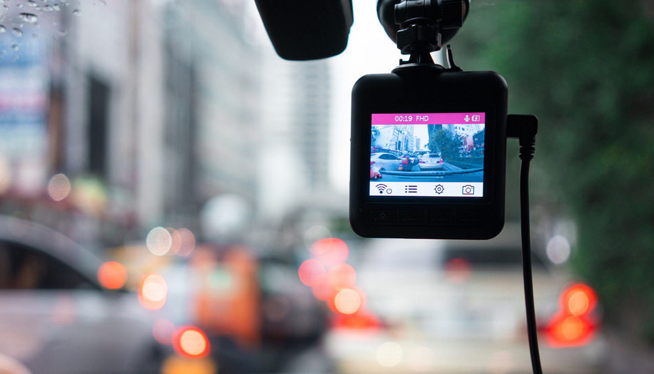 A dashboard camera