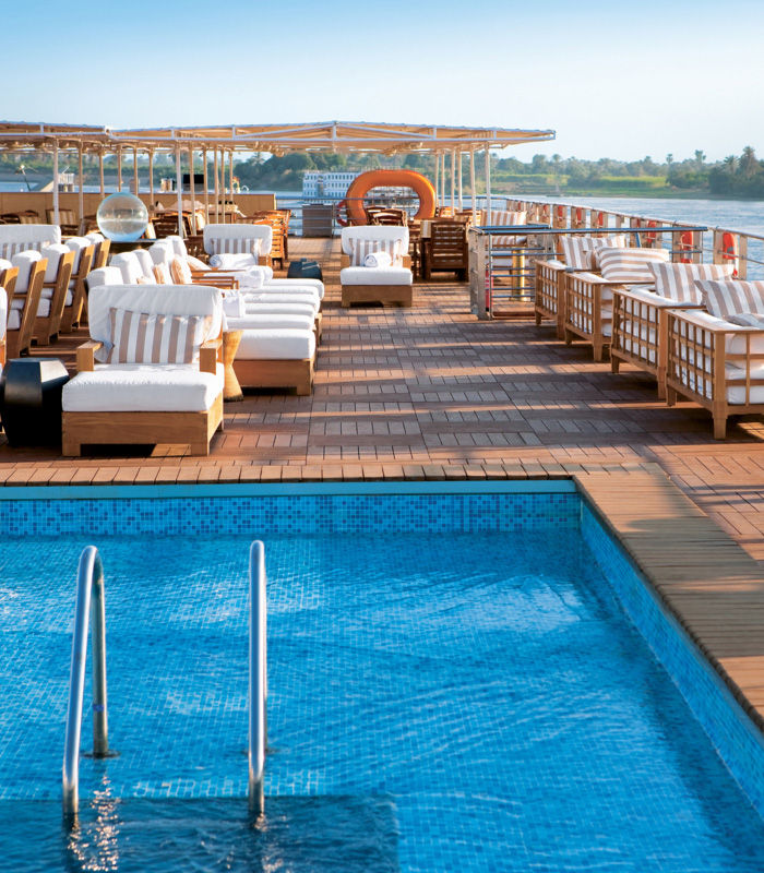 Sundeck and pool onboard the SS Sphinx