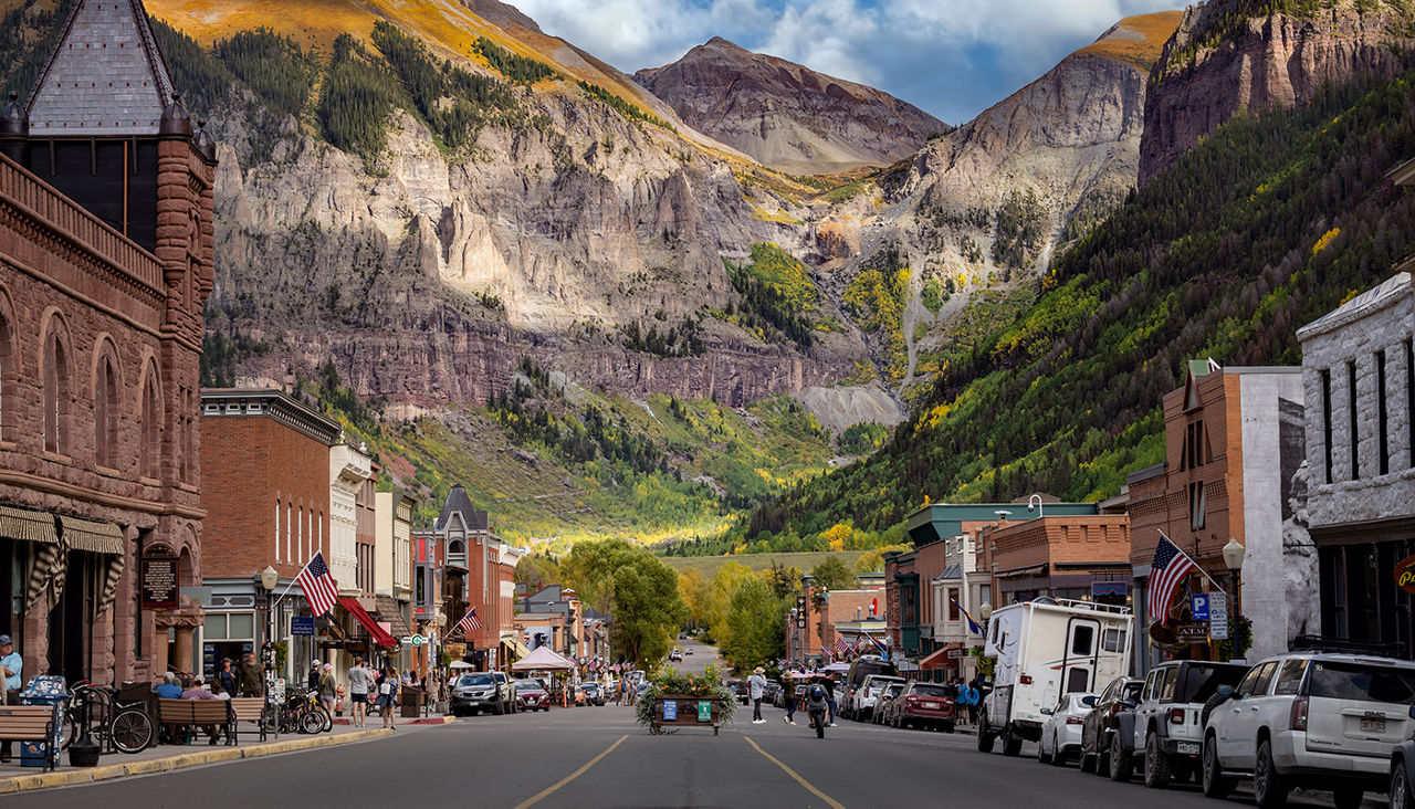 Telluride Colorado during the fall season