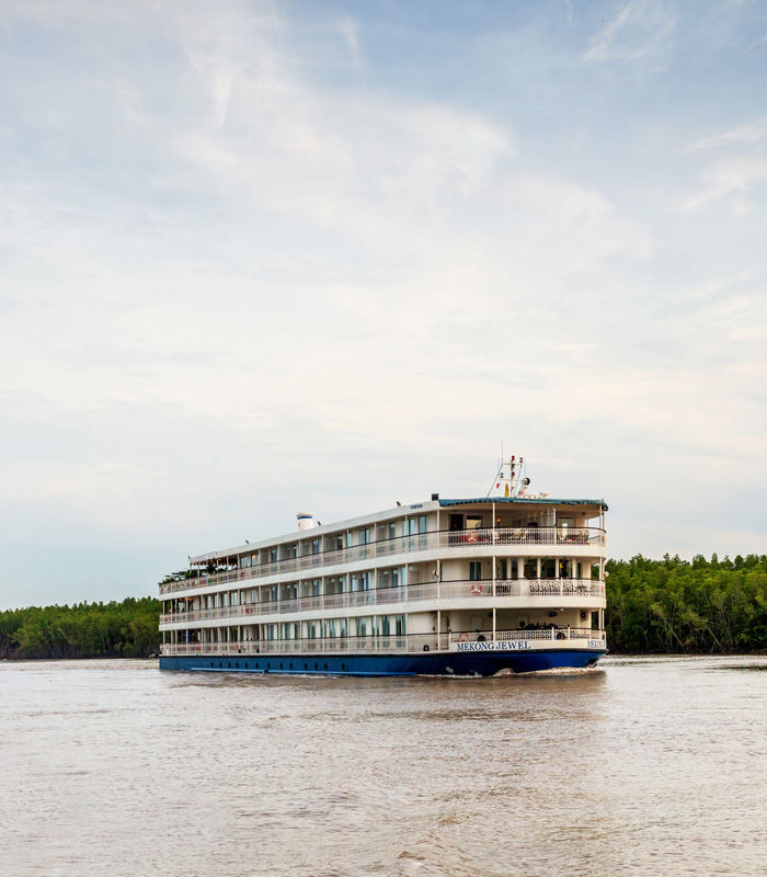 Uniworld's Mekong Jewel on the Mekong River