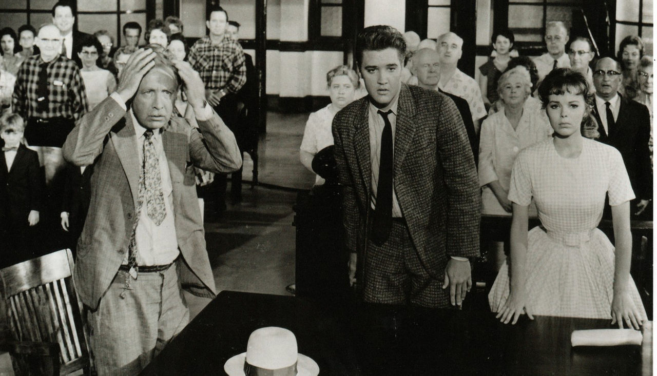 Courtroom with Elvis in Follow that Dream