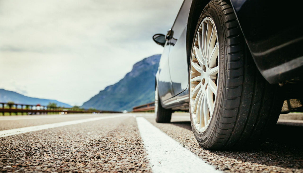 car sitting on roadway