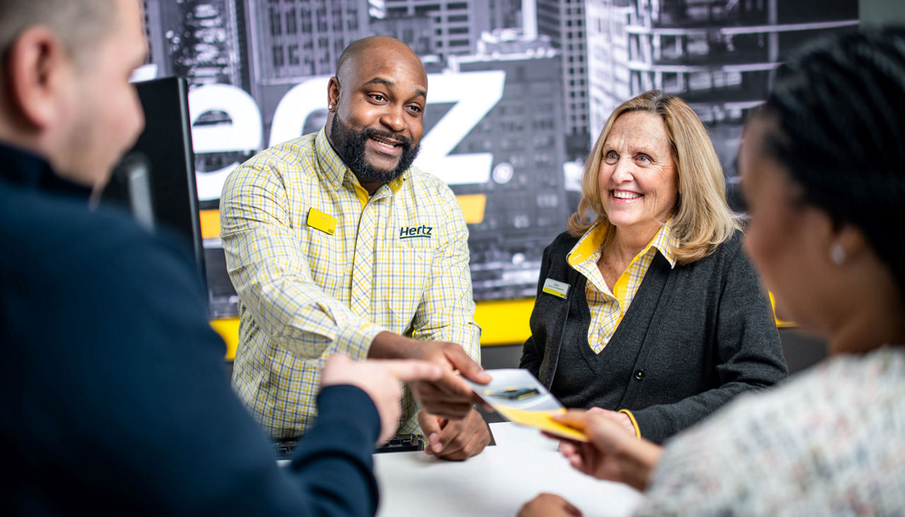 Hertz rental counter