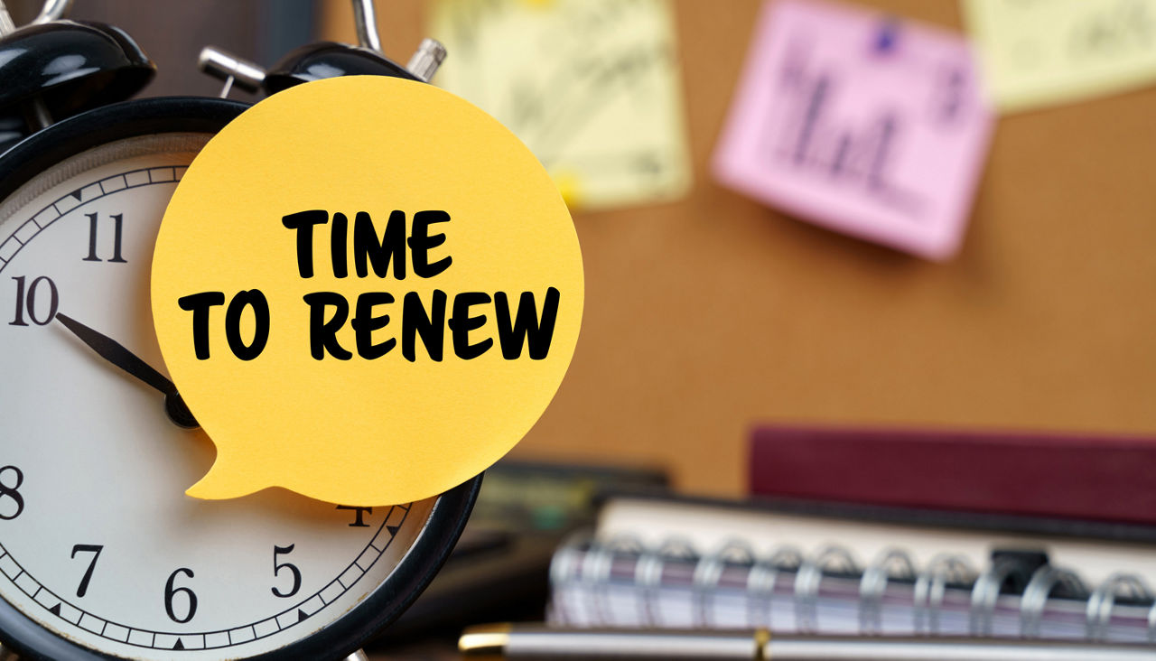 The alarm clocks have a sticker with the inscription - TIME TO RENEW