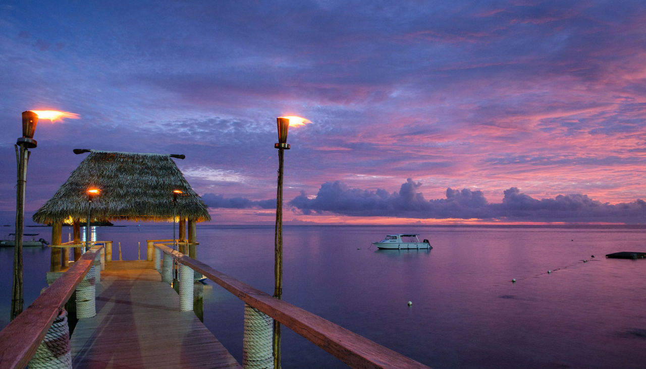 Purple sunset on Malolo