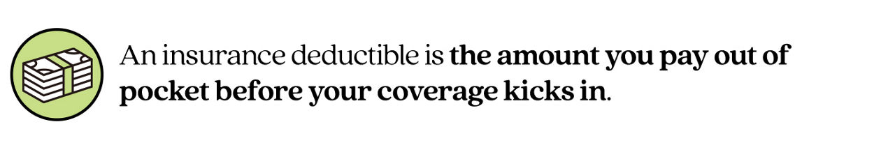 Pull quote stating, "An insurance deductible is the amount you pay out of pocket before your coverage kicks in."