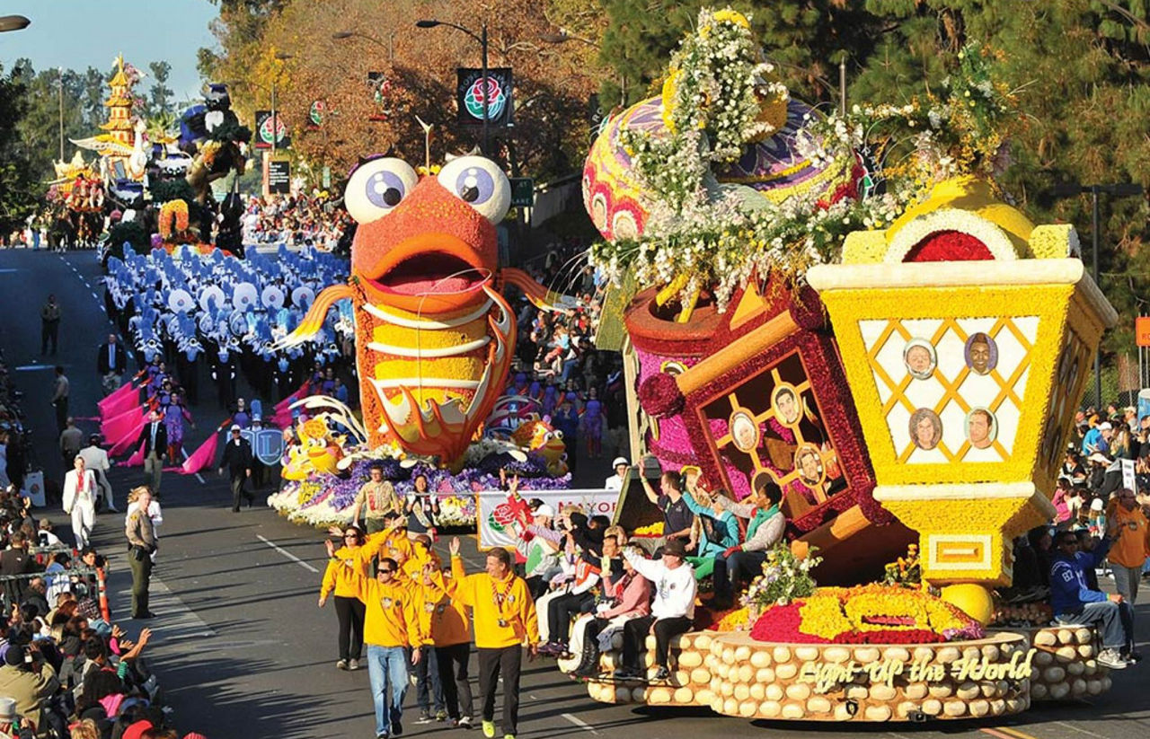 Parade participant in the Rose Parade