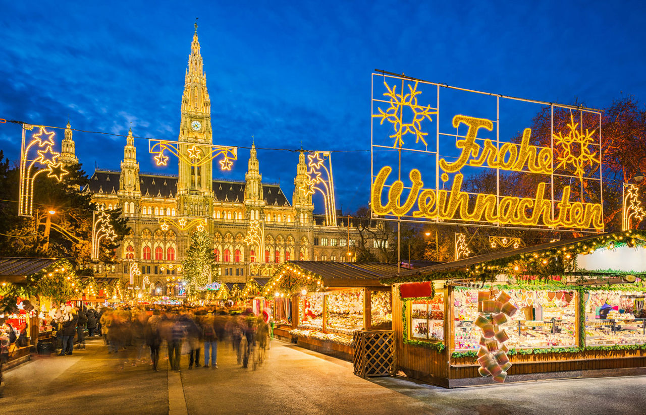 Christmas market in Vienna, Austria