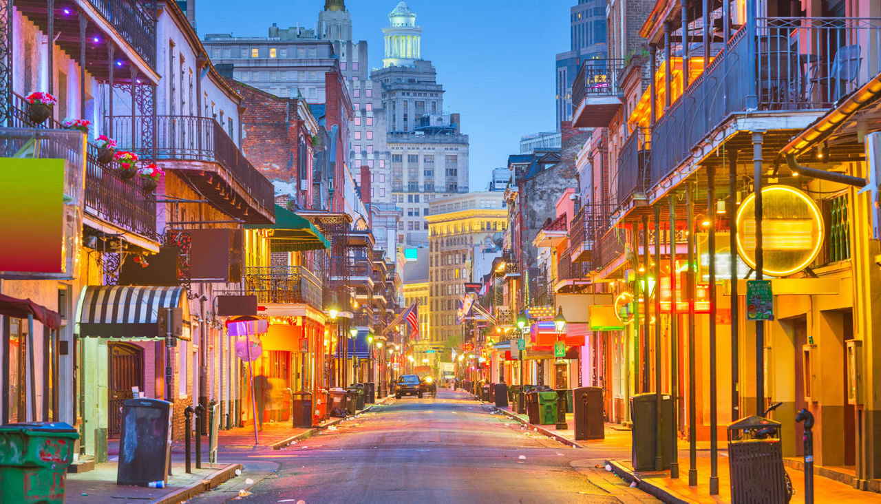 Bourbon Street, New Orleans, Louisiana, USA