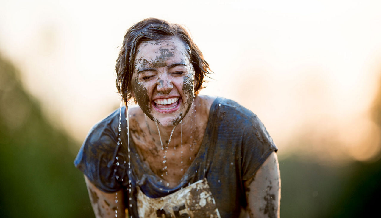 woman in a Tough Mudder competition