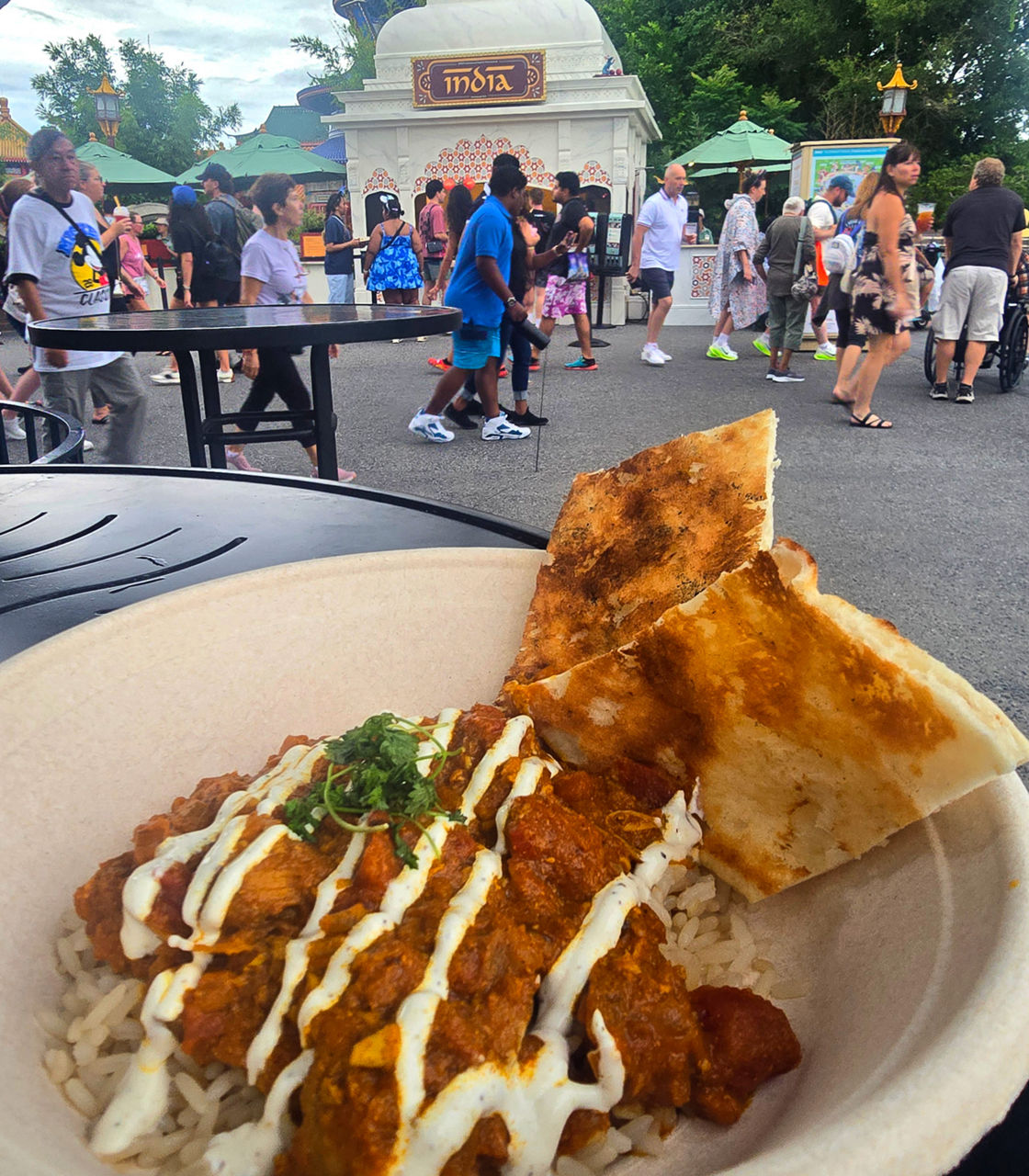 Indian dish served in Disney's India section