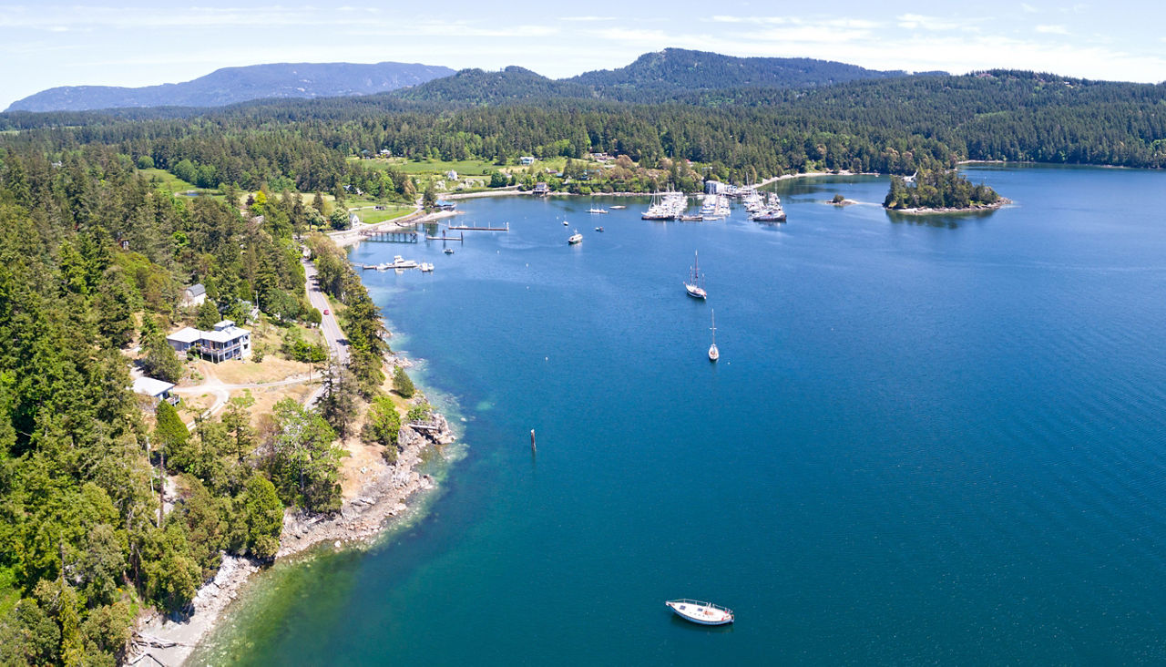 Orcas Island Deer Harbor San Juan Washington Aerial View