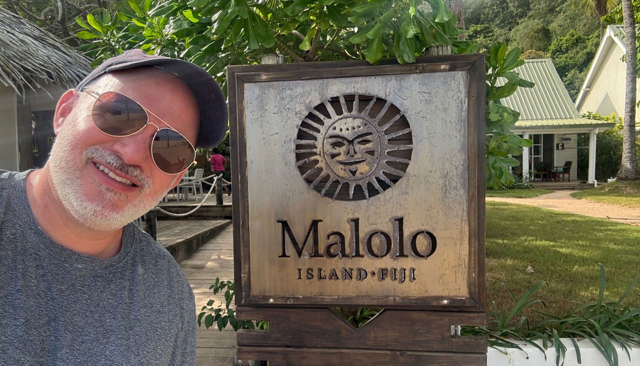 The author during his stay at the Malolo Island Resort.