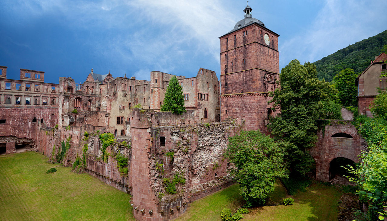 Sandstone castle in Heidelberg