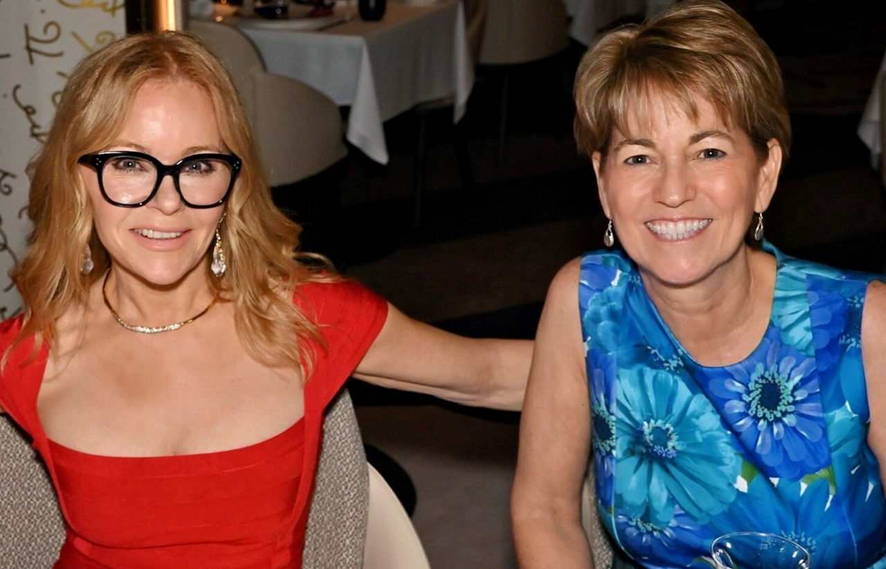 Lisa Beach and Jill Whelan at dinner on Princess Cruises
