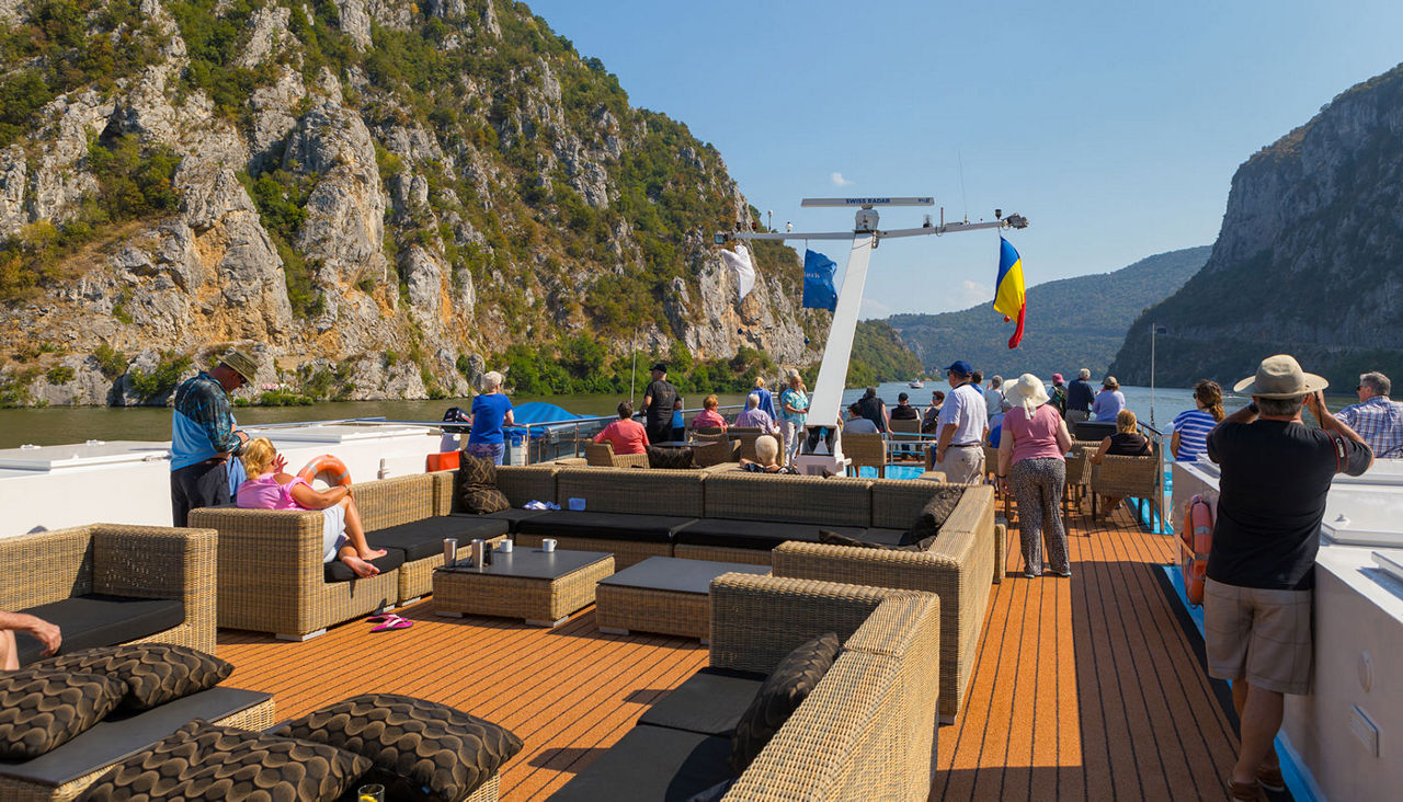 Danube River on cruise desk