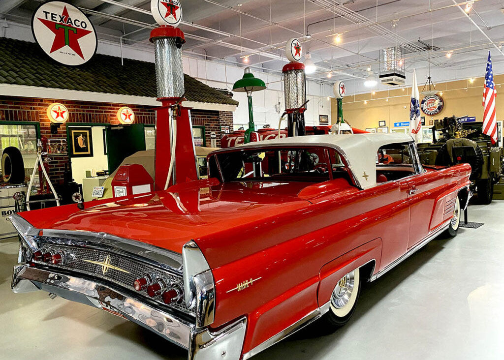 A classic red car at the Dauer Museum of Classic Cars