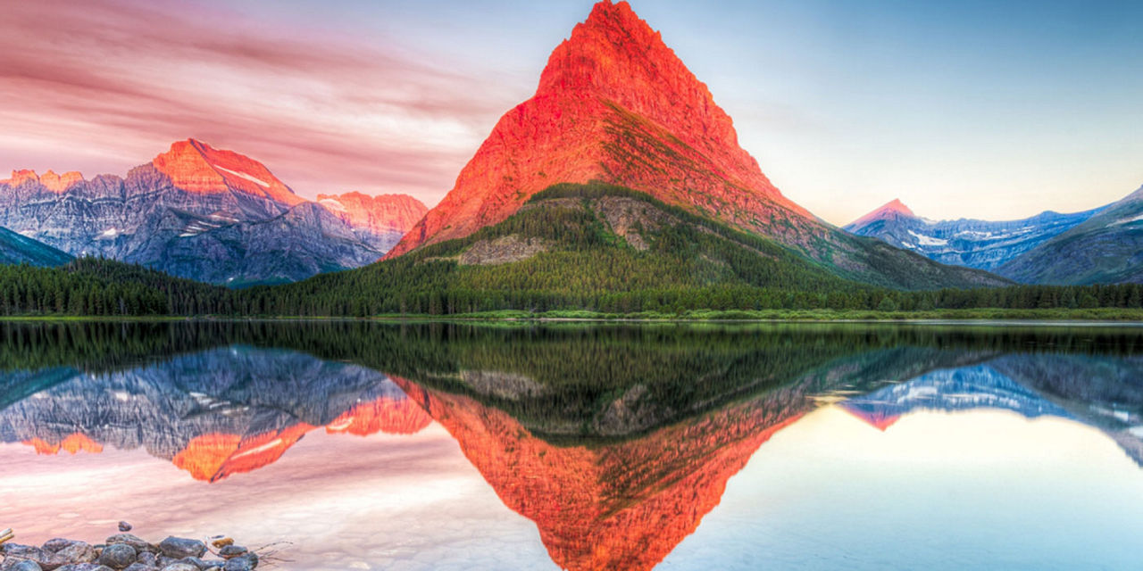 Stunning view inside Glacier National Park