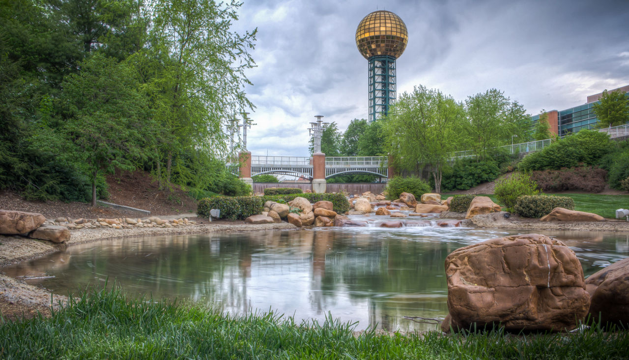 The Sunsphere at World's Fair park in downtown Knoxville.