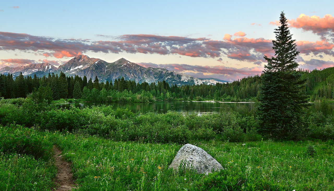 Sunset at Lost Lake Colorado, near Crested Butte 
