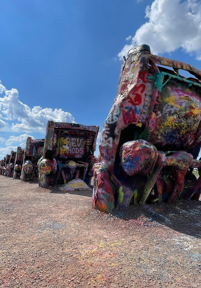 Cadillac Ranch artwork on Route 66