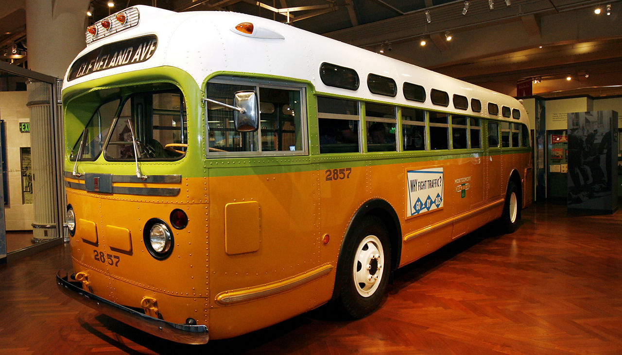 A bus in the Henry Ford Museum