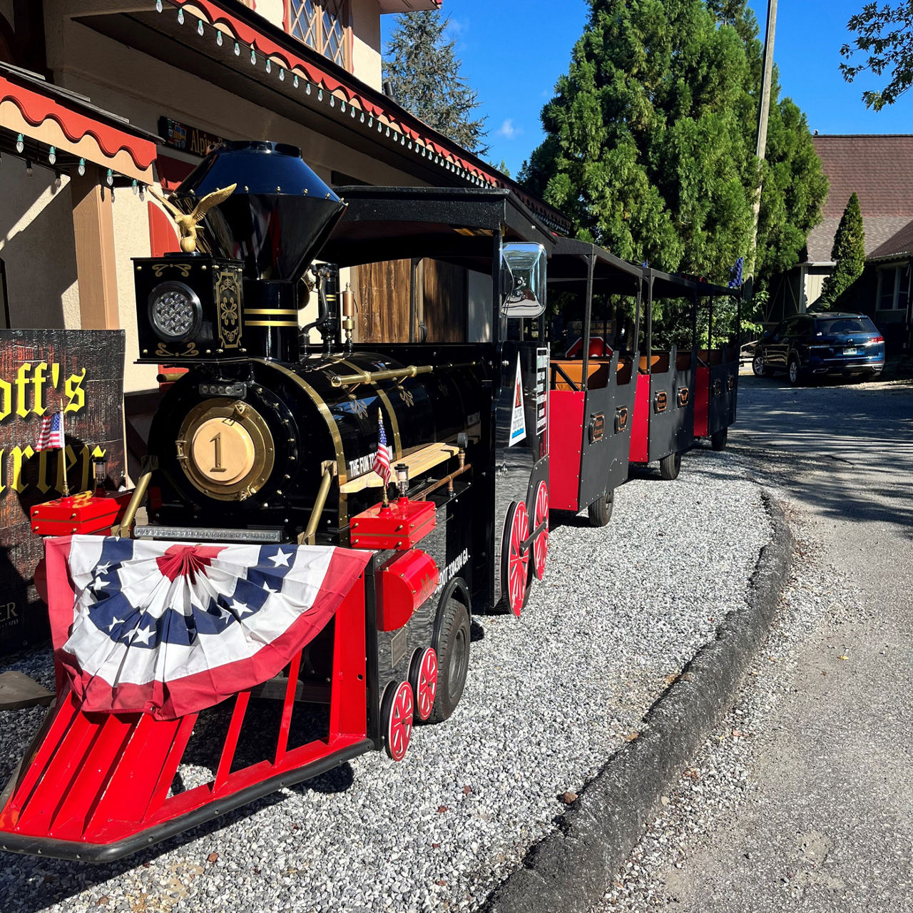 Kids train in Helen Georgia