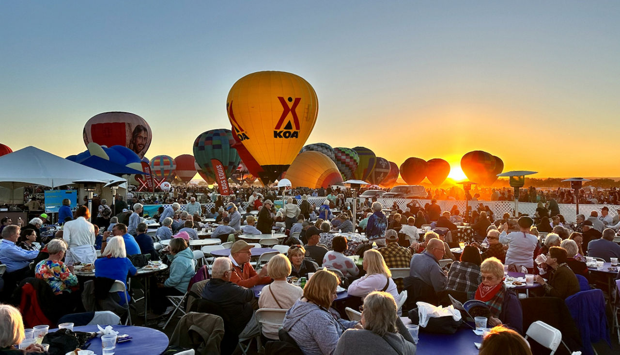 Sunset at Albuquerque International Balloon Fiesta