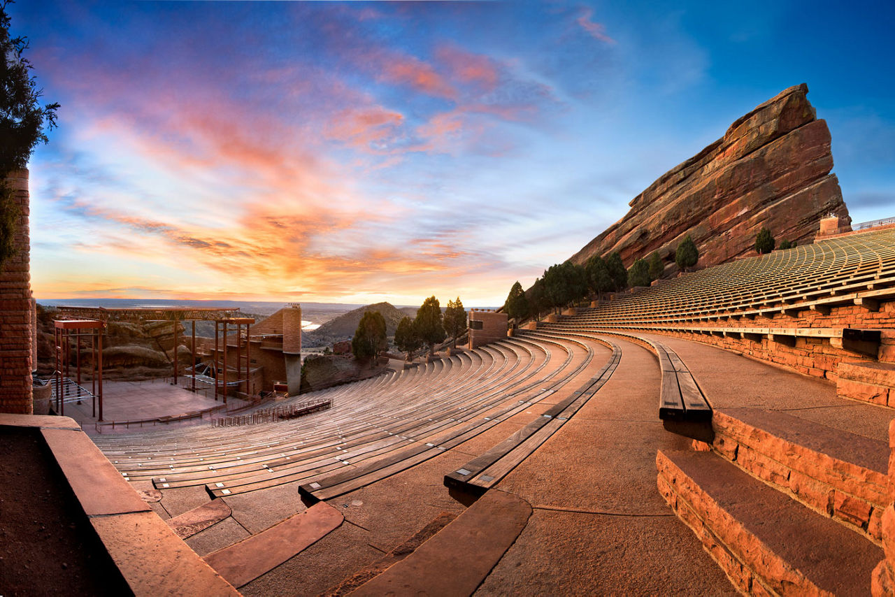 Red Rocks at sunrise, near Denver Colorado