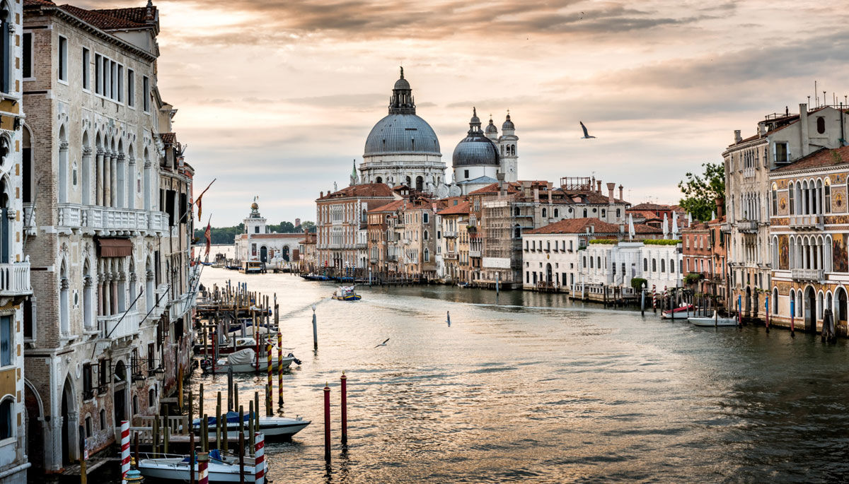 The Grand Canal in Venice, Italy is just one of the  destinations that Uniworld offers