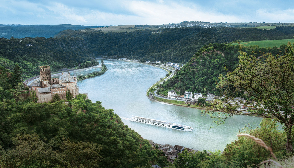 The S.S. Maria Theresa cruising the Rhine