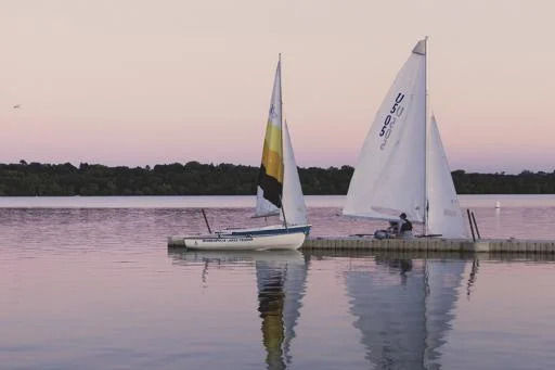 Sail Boats on Lake Harriet in Minneapolis Minnesota
