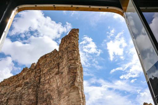 Castle Gate view from train verstibule