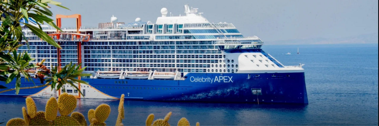 Celebrity Cruise Ship in Mykonos