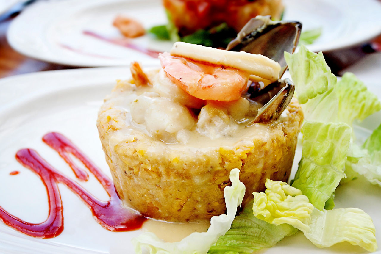 A plate with Cassava Mofongo