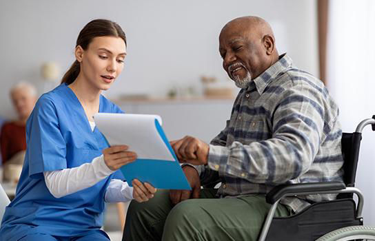 Doctor with senior Medicare patient