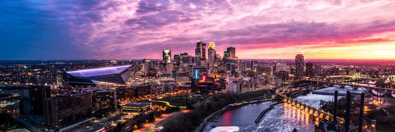 View of the Minneapolis skyline - join AAA today!