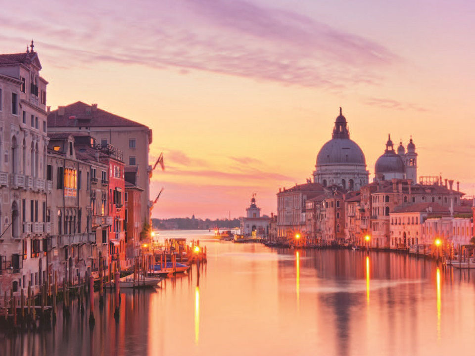 Regent Seven Seas Cruises Grand Canal Venice at sunset