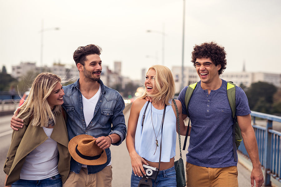 Group of Friends Outside