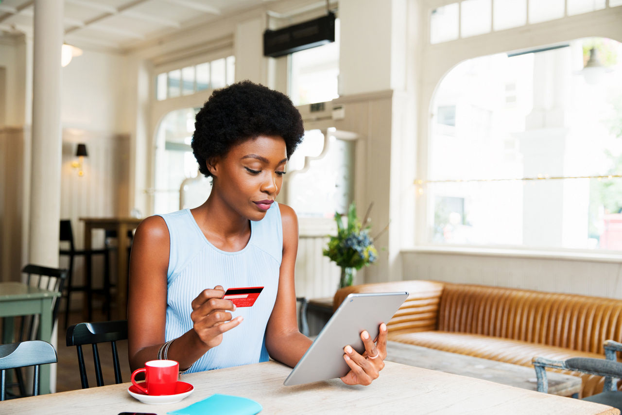 woman shopping online