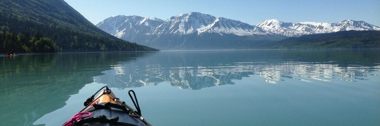 Kayaking on Kenai Lake in Alaska