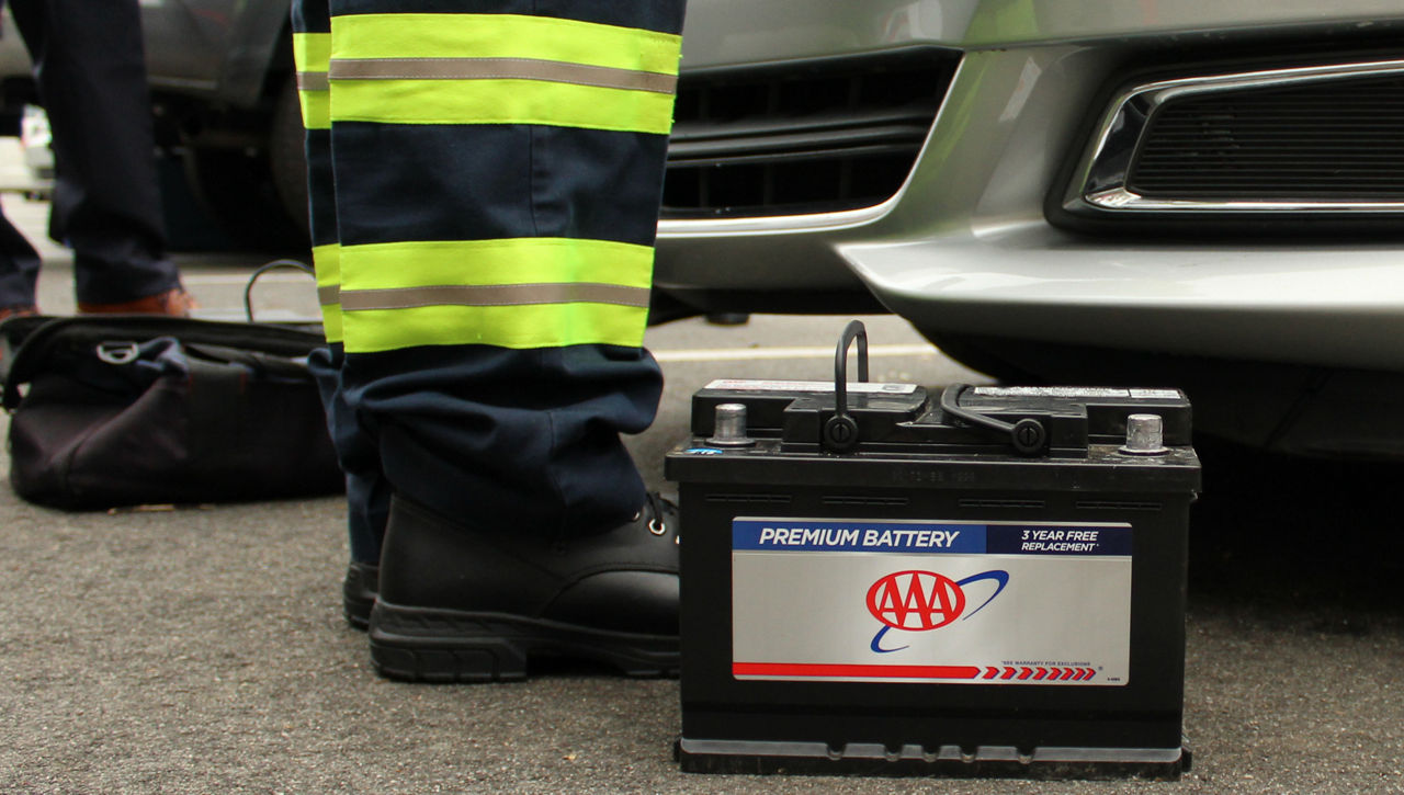 Car Battery about to be installed