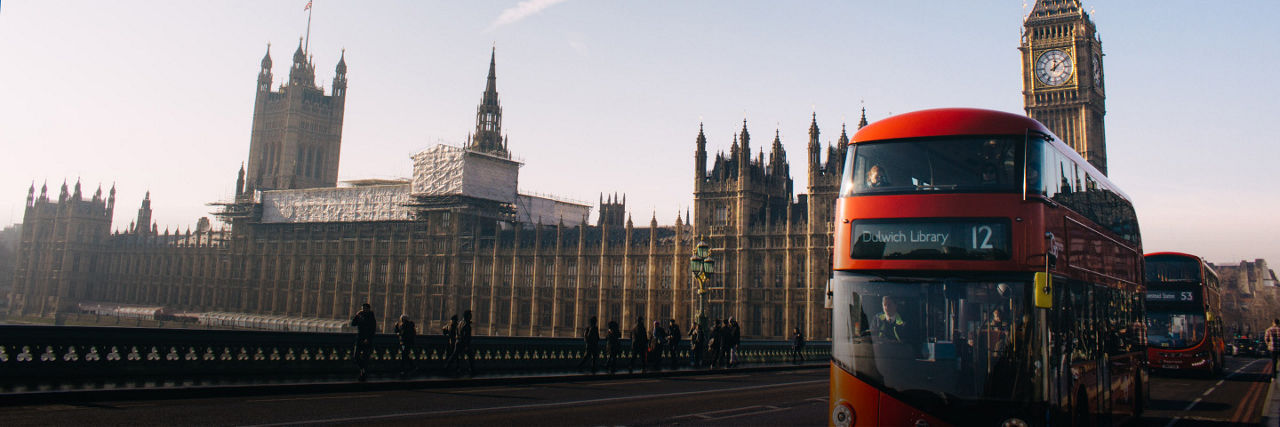 Big Ben and Double Decker Bus in England