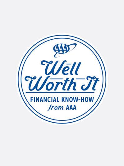 AAA blue and white Well Worth It with AAA webcast series logo. 