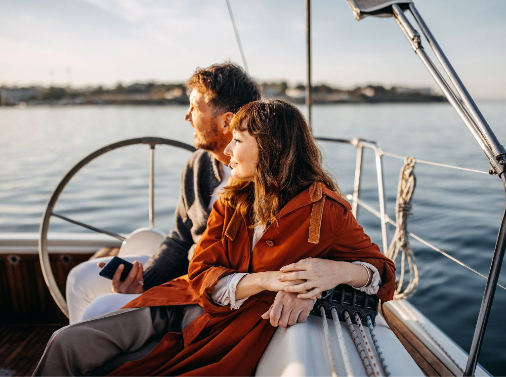 couple on boat
