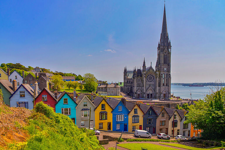 St. Colman's Cathedral and the "deck of cards", Cobh, County Cork, Ireland.