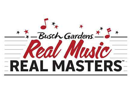 Busch gardens real music real masters logo.